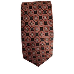 Christian Aujard Paris Mens Silk Blend Tie Geometric Pattern Necktie‎